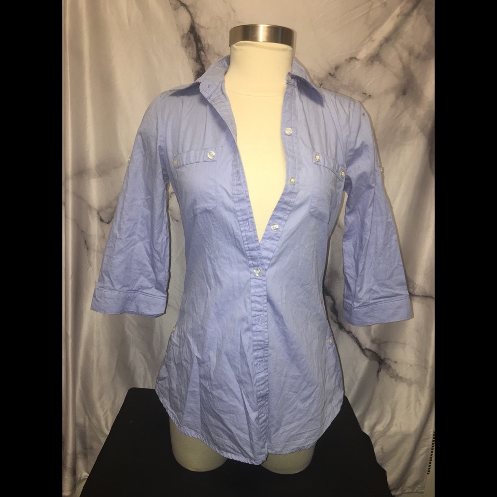 Blue Button Up